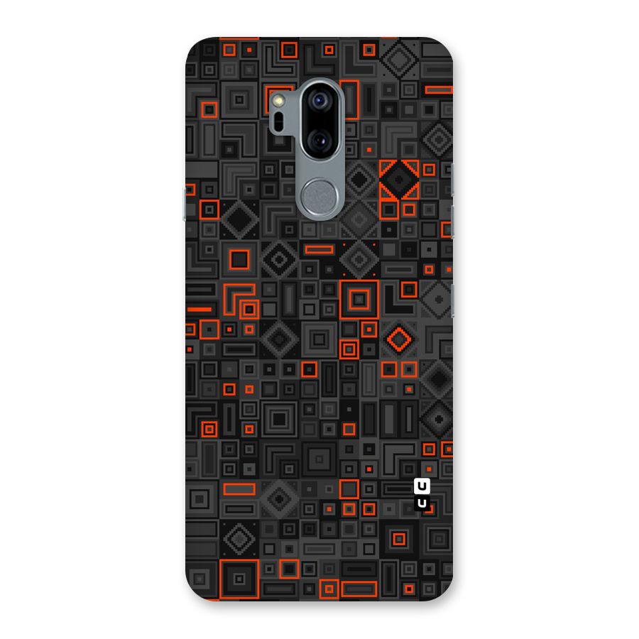 Orange Shapes Abstract Back Case for LG G7