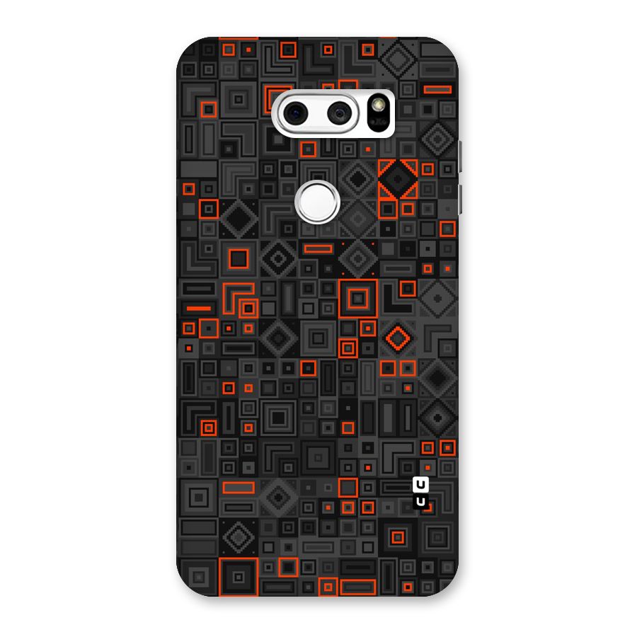 Orange Shapes Abstract Back Case for LG V30