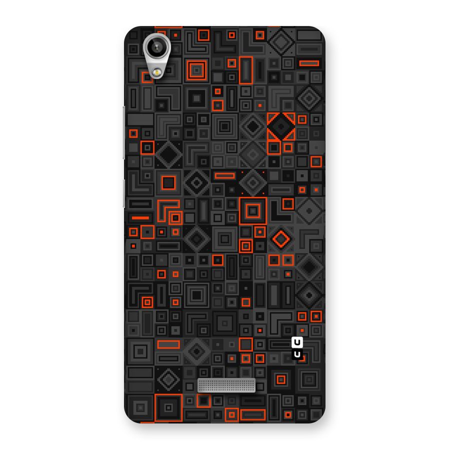 Orange Shapes Abstract Back Case for Lava-Pixel-V1