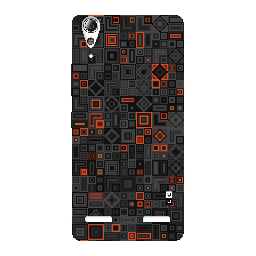 Orange Shapes Abstract Back Case for Lenovo A6000