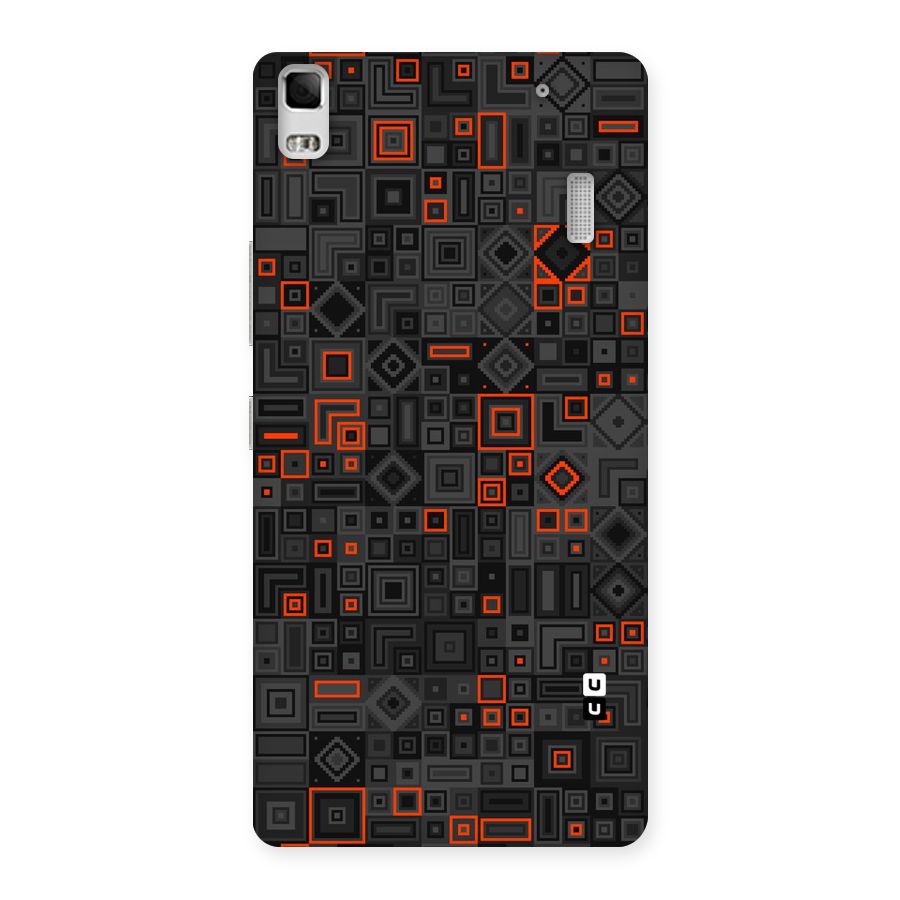 Orange Shapes Abstract Back Case for Lenovo K3 Note