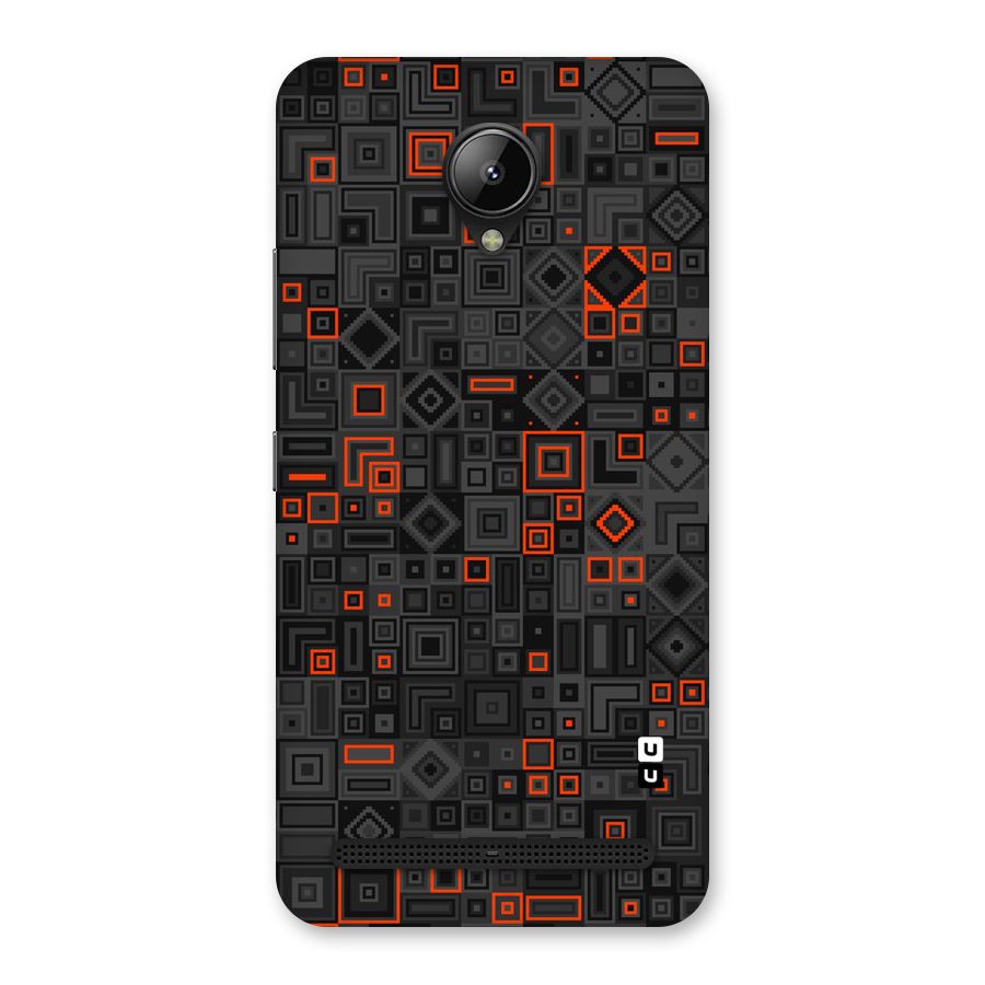 Orange Shapes Abstract Back Case for Lenovo C2
