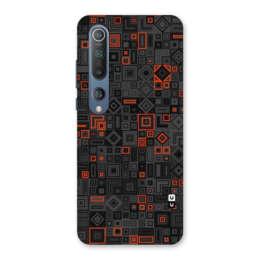 Orange Shapes Abstract Back Case for Mi 10