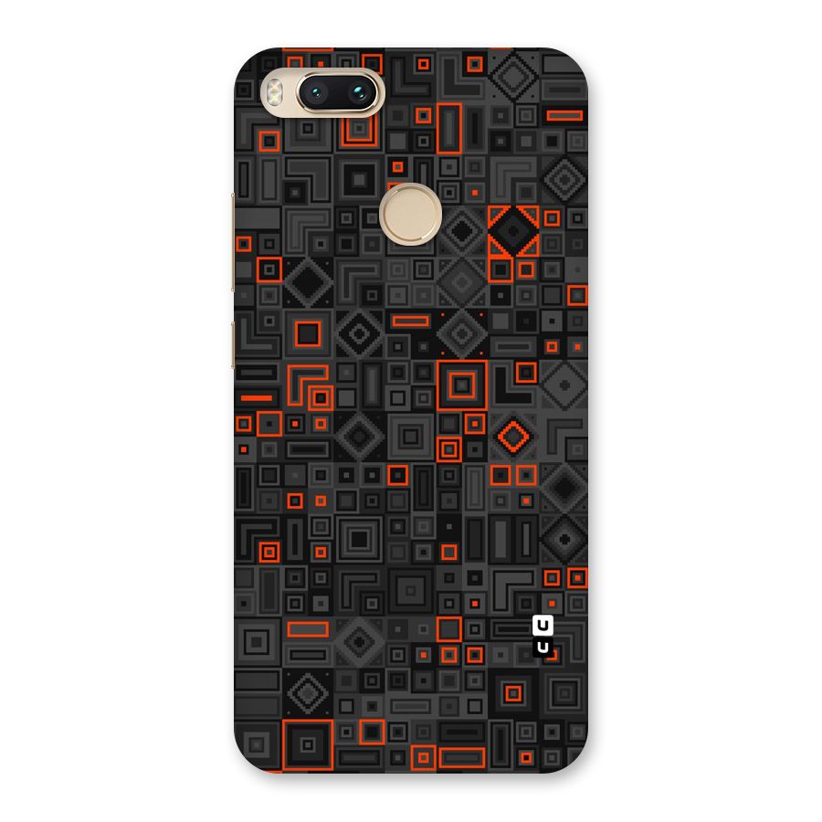 Orange Shapes Abstract Back Case for Mi A1