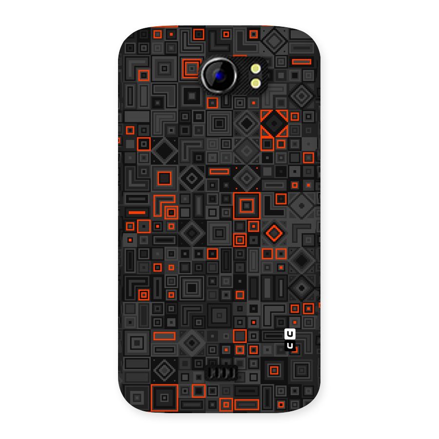 Orange Shapes Abstract Back Case for Micromax Canvas 2 A110