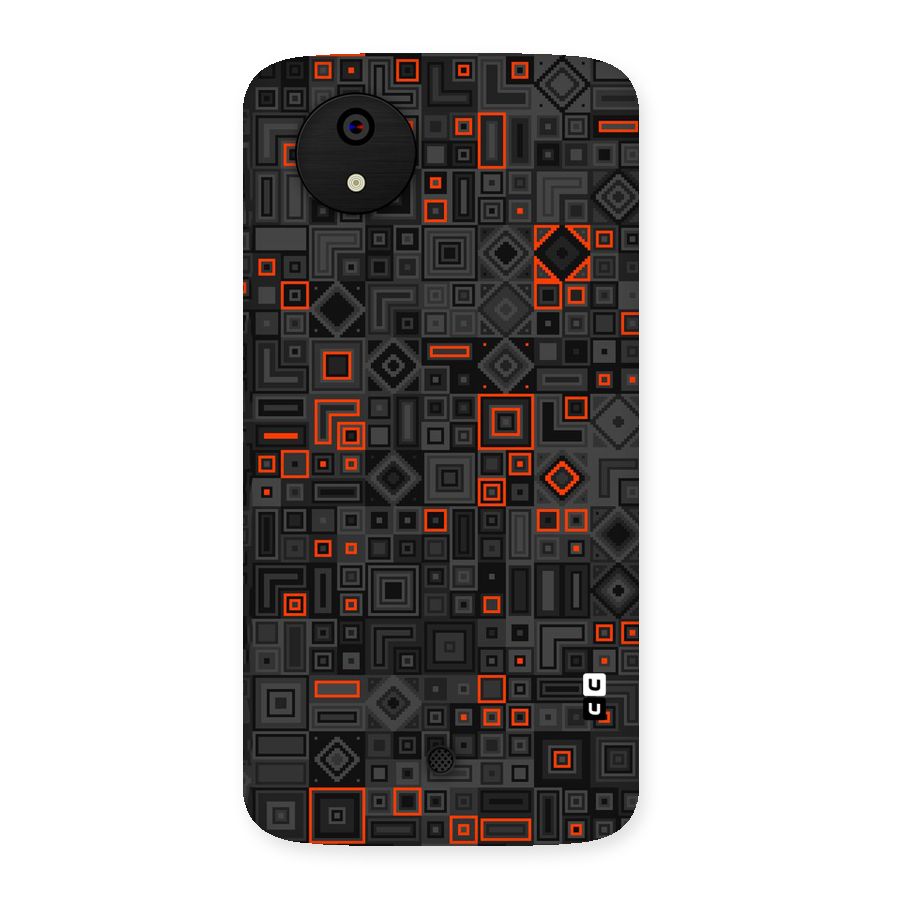 Orange Shapes Abstract Back Case for Micromax Canvas A1