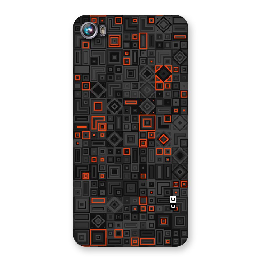 Orange Shapes Abstract Back Case for Micromax Canvas Fire 4 A107
