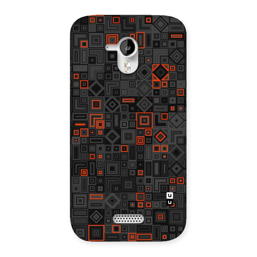 Orange Shapes Abstract Back Case for Micromax Canvas HD A116