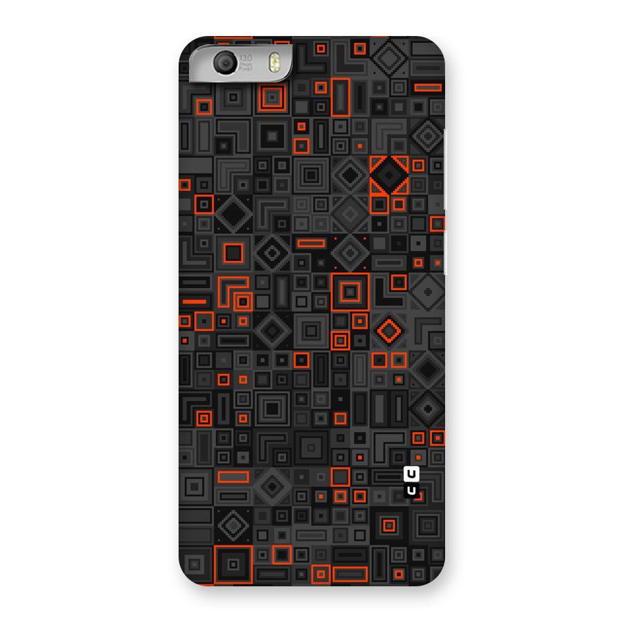 Orange Shapes Abstract Back Case for Micromax Canvas Knight 2