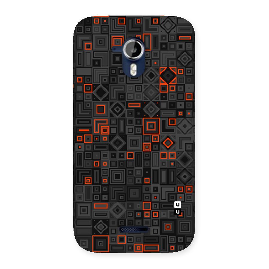 Orange Shapes Abstract Back Case for Micromax Canvas Magnus A117