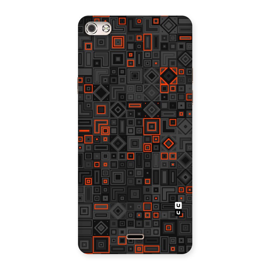 Orange Shapes Abstract Back Case for Micromax Canvas Silver 5