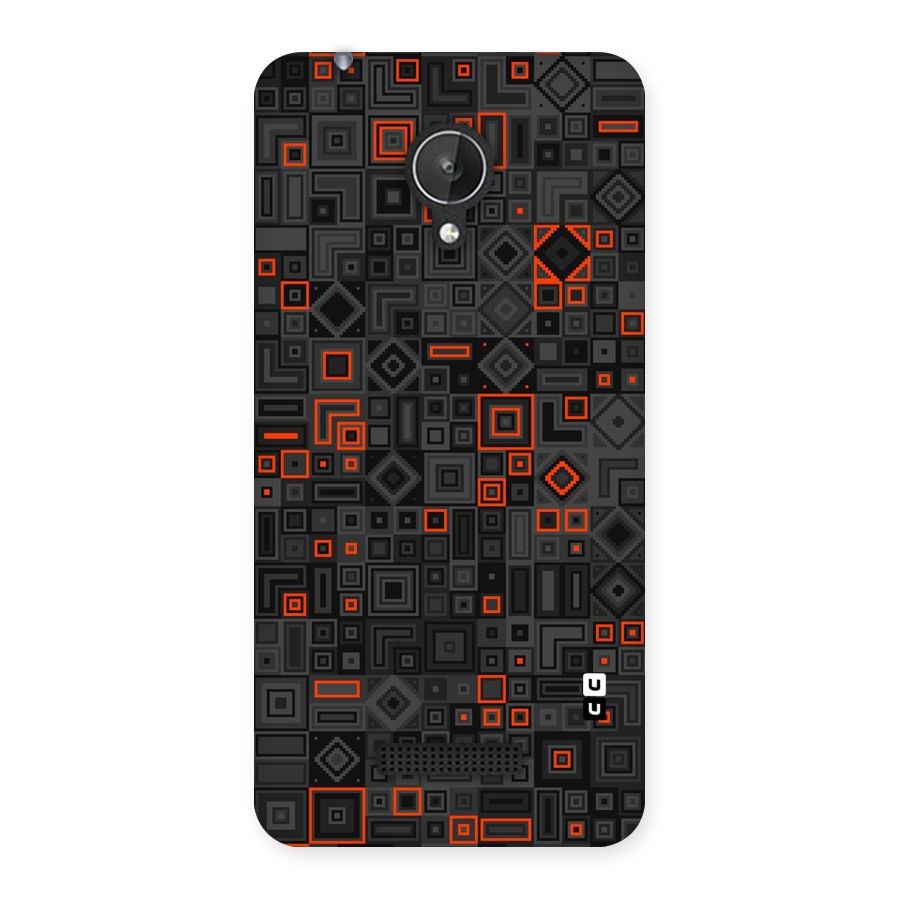 Orange Shapes Abstract Back Case for Micromax Canvas Spark Q380