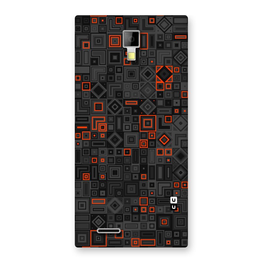 Orange Shapes Abstract Back Case for Micromax Canvas Xpress A99