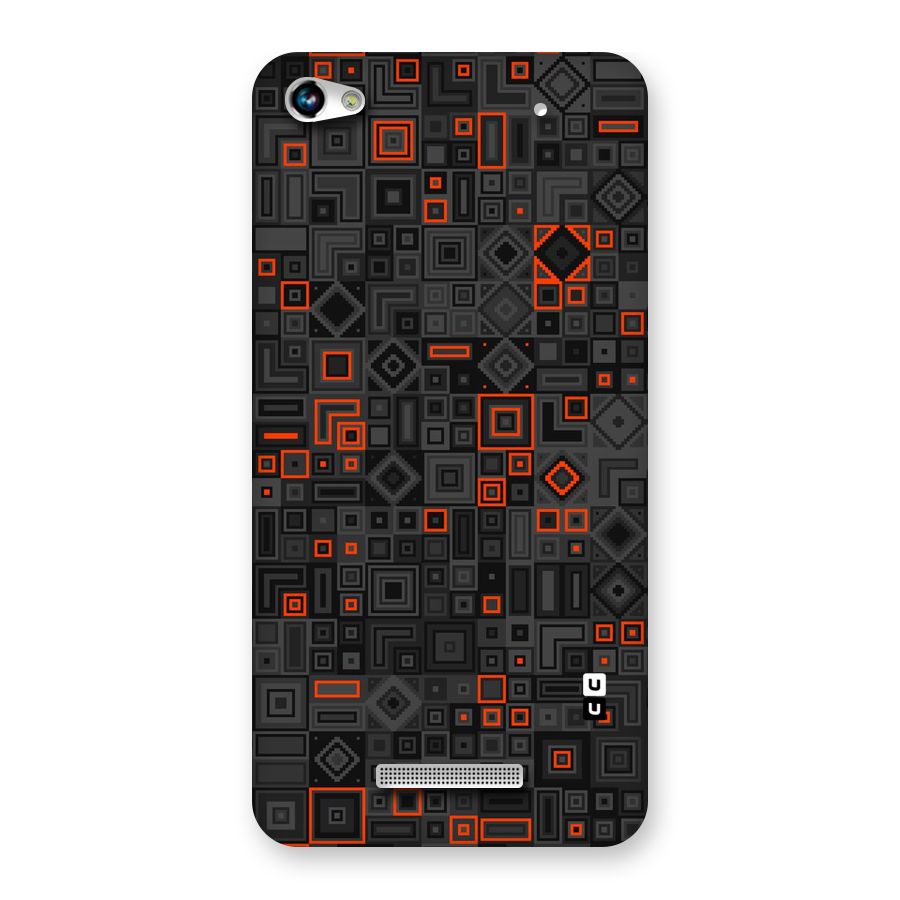 Orange Shapes Abstract Back Case for Micromax Hue 2