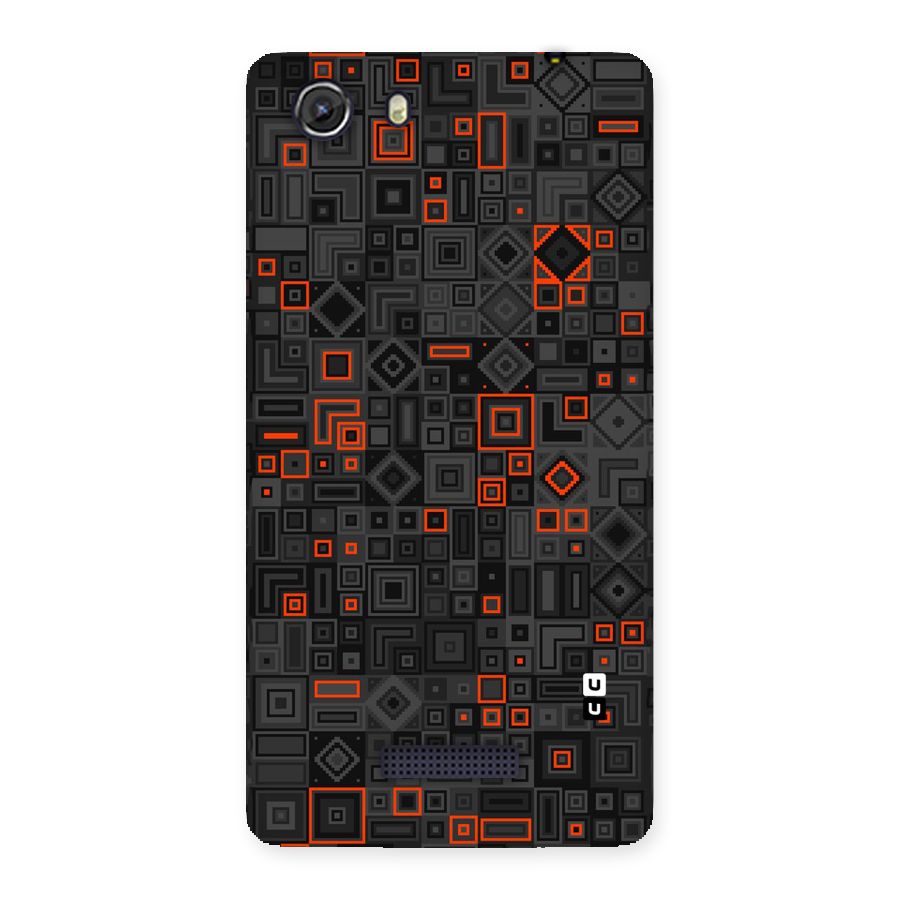 Orange Shapes Abstract Back Case for Micromax Unite 3