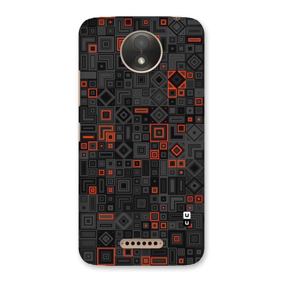 Orange Shapes Abstract Back Case for Moto C Plus