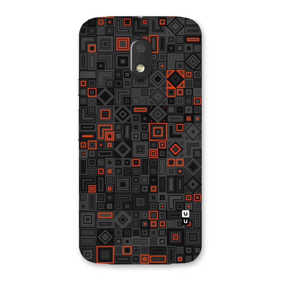 Orange Shapes Abstract Back Case for Moto E3 Power