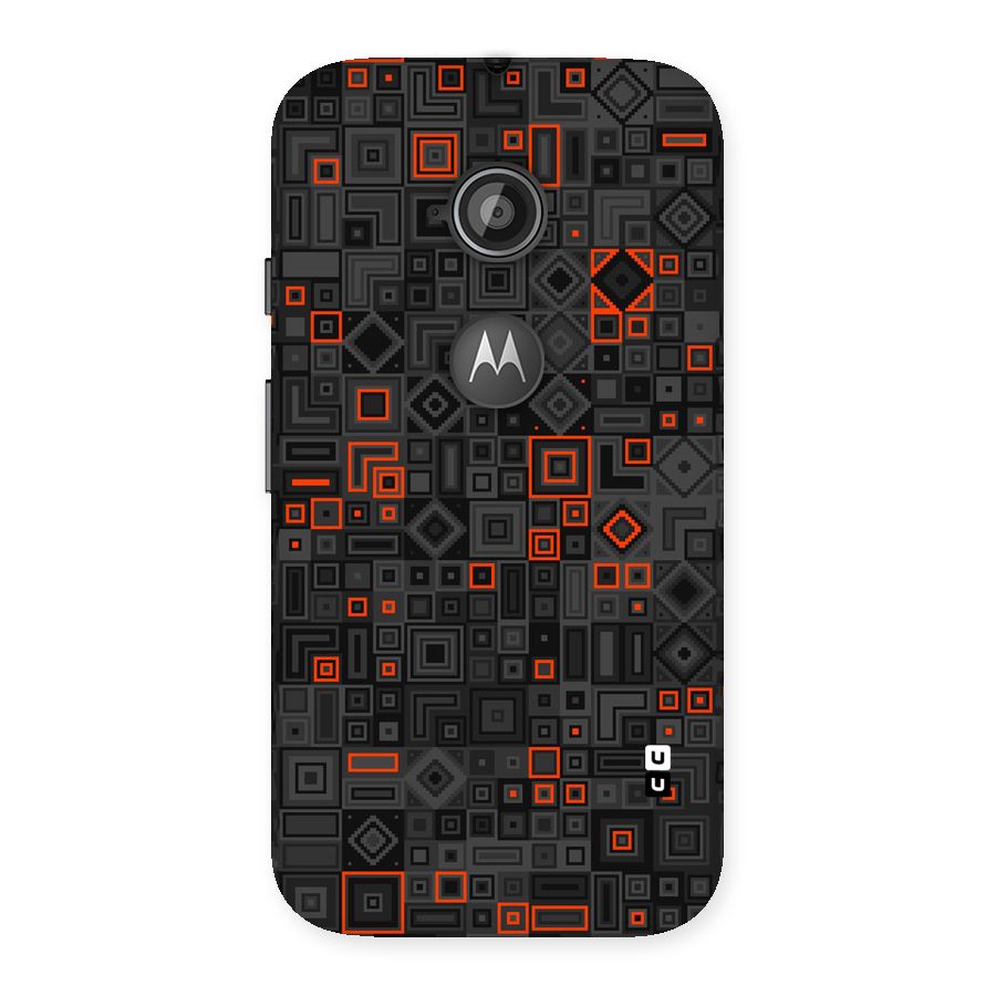 Orange Shapes Abstract Back Case for Moto E 2nd Gen