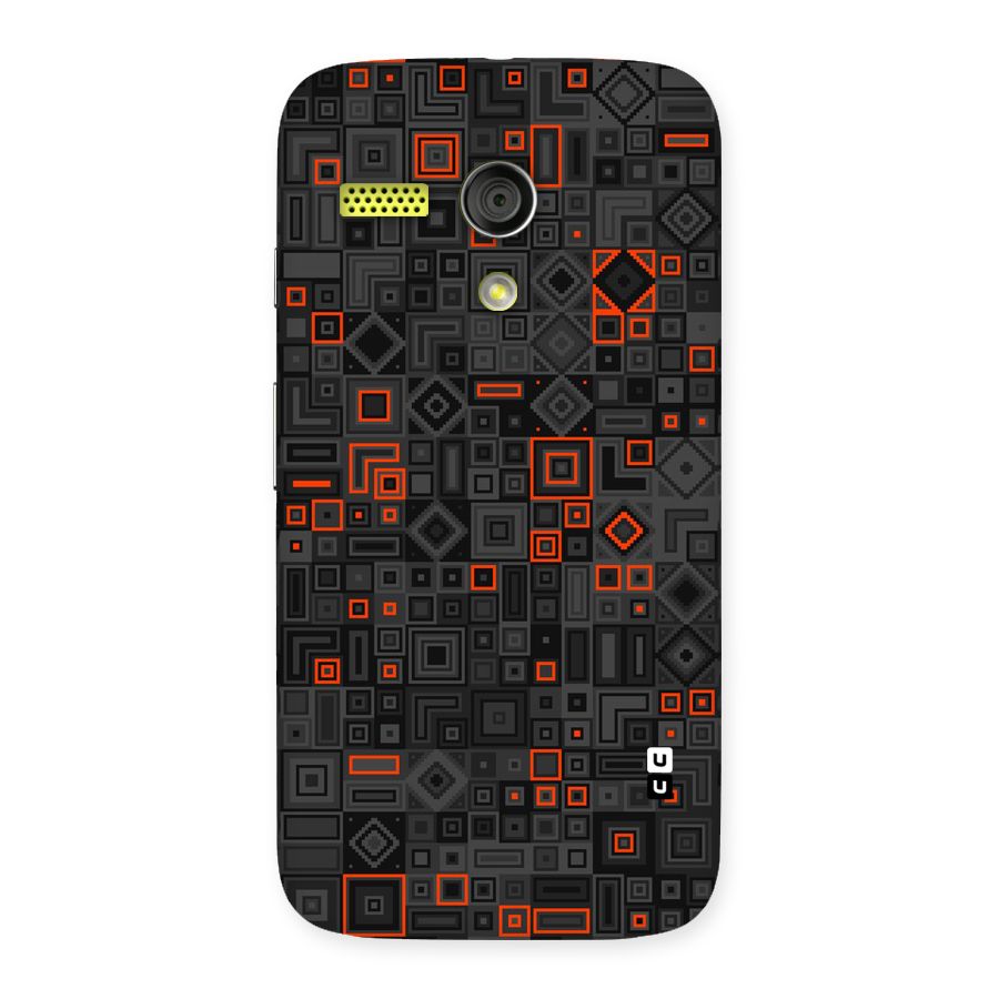 Orange Shapes Abstract Back Case for Moto G