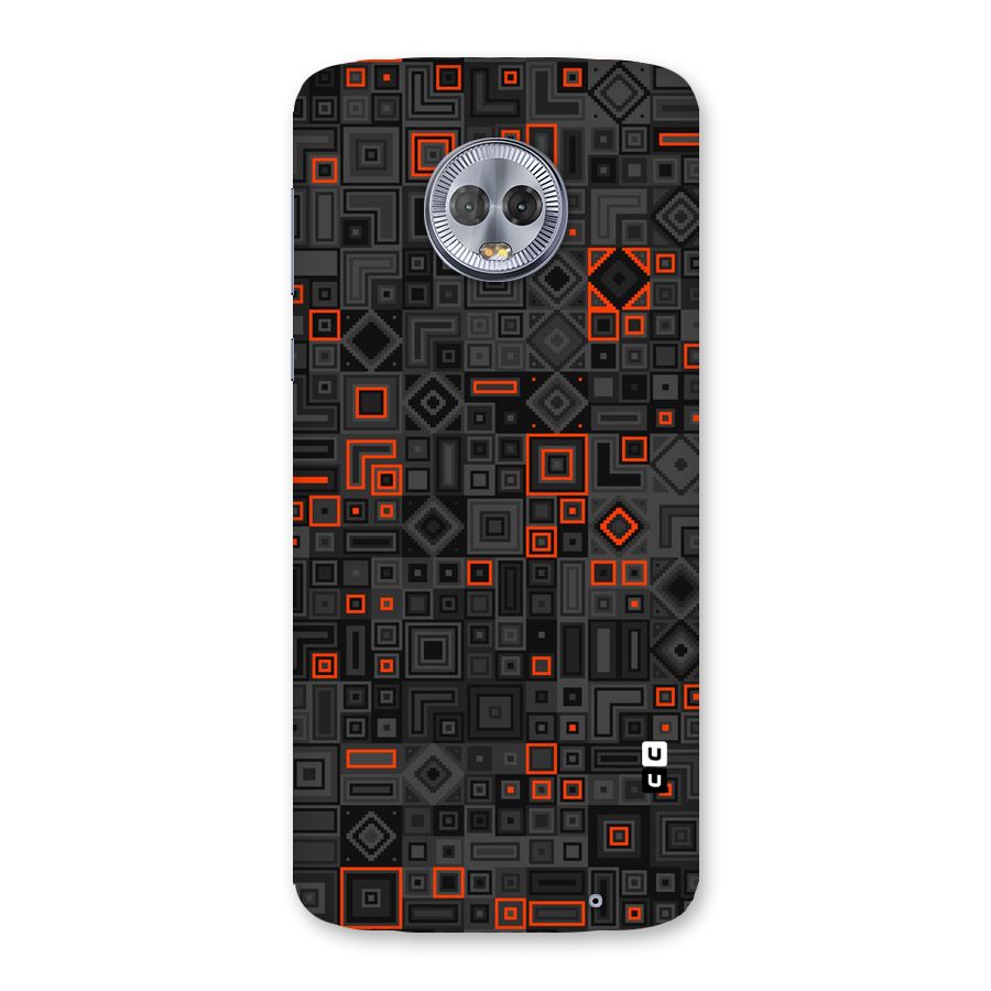 Orange Shapes Abstract Back Case for Moto G6 Plus