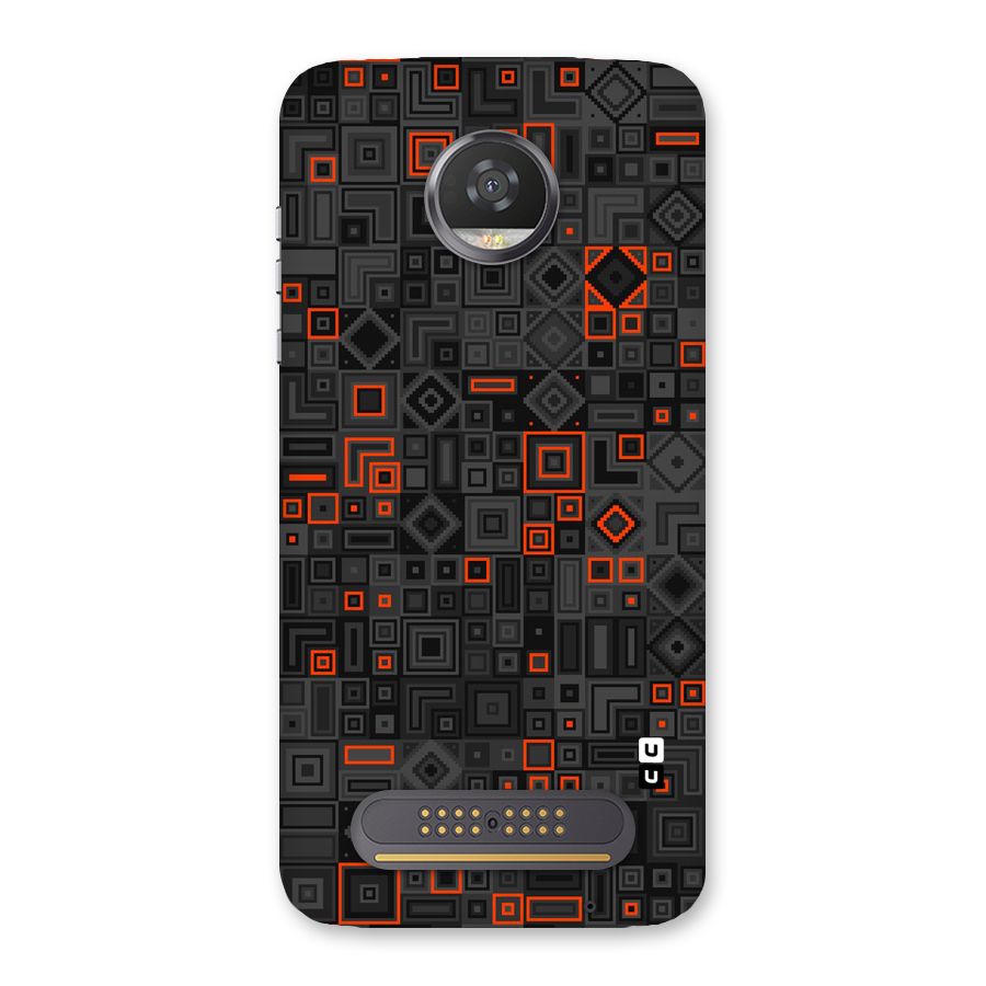 Orange Shapes Abstract Back Case for Moto Z2 Play