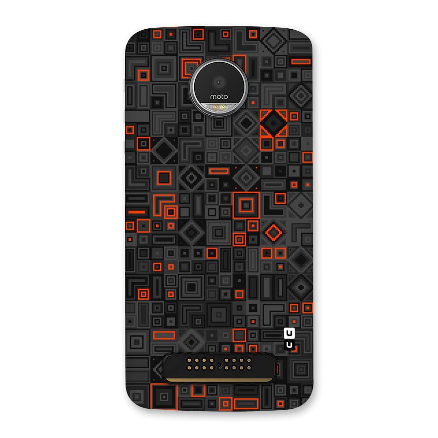 Orange Shapes Abstract Back Case for Moto Z Play