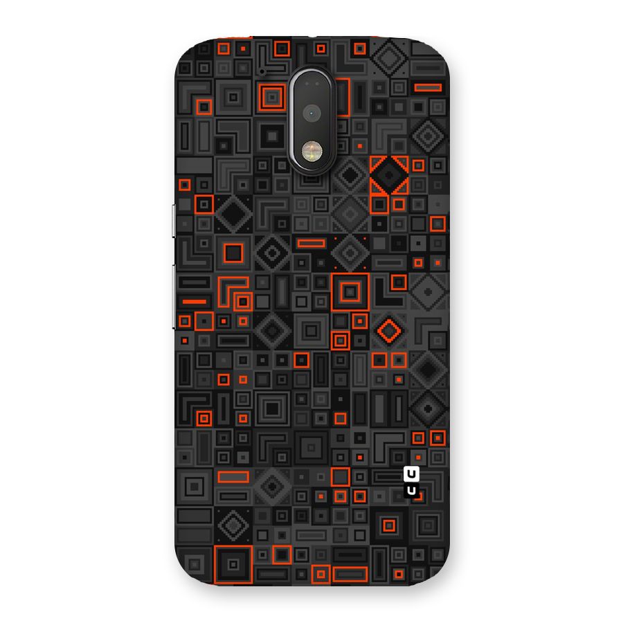Orange Shapes Abstract Back Case for Motorola Moto G4 Plus