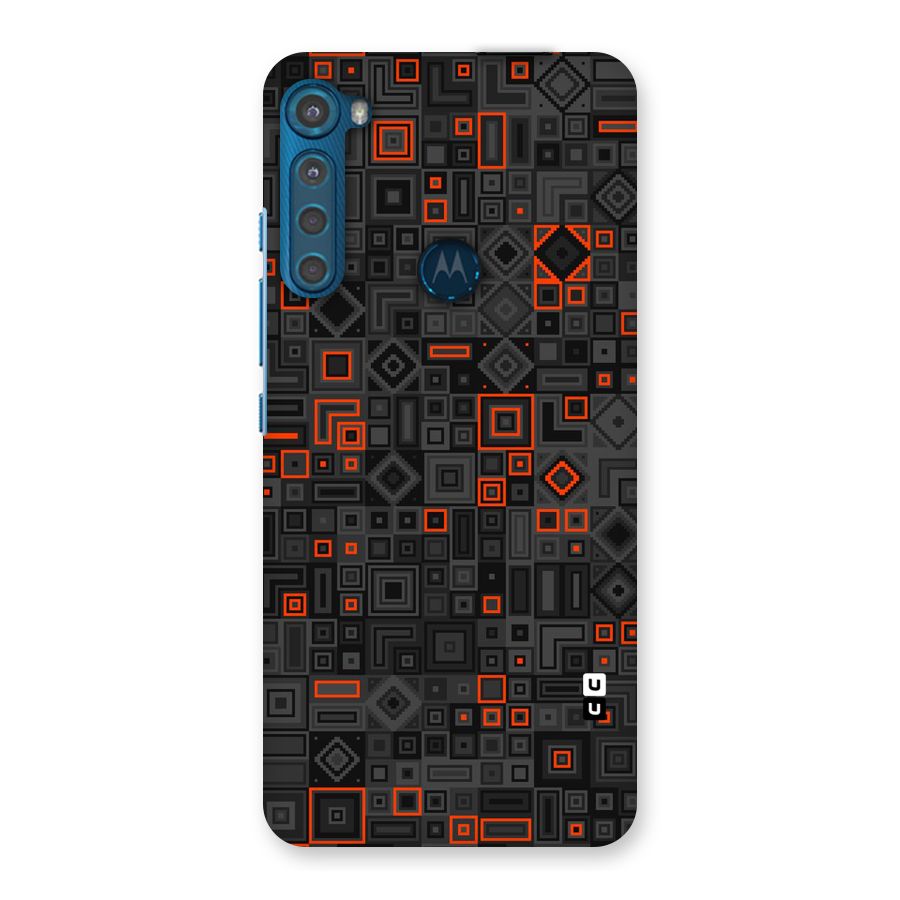 Orange Shapes Abstract Back Case for Motorola One Fusion Plus