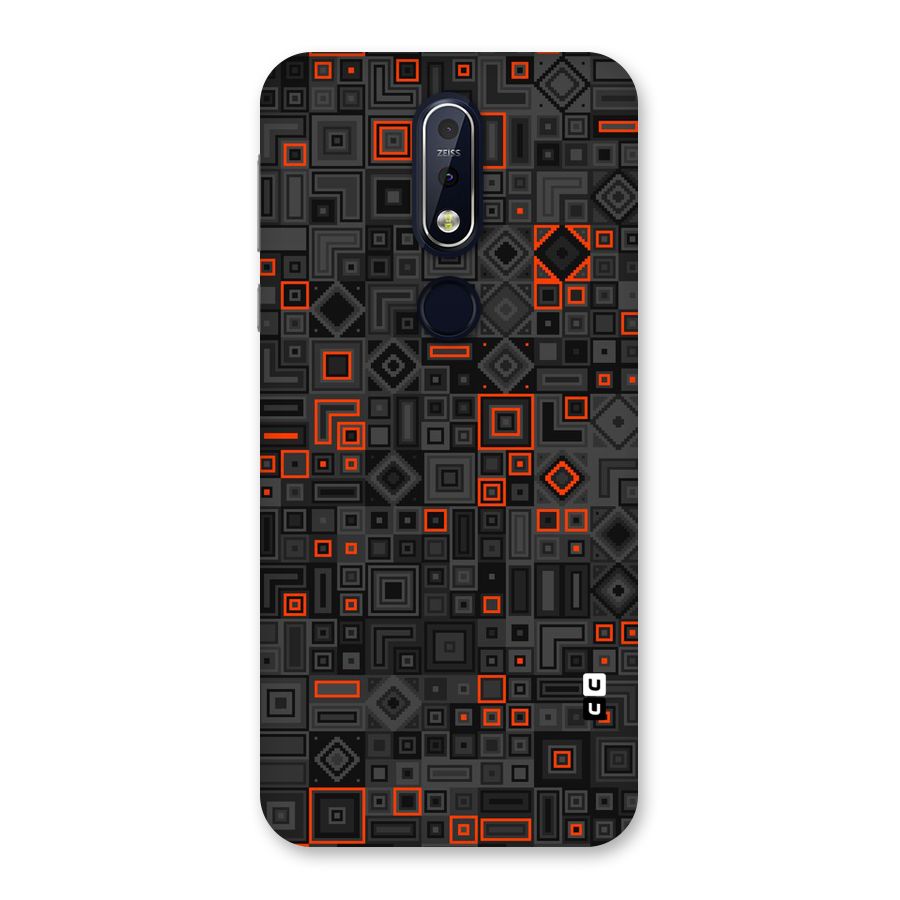 Orange Shapes Abstract Back Case for Nokia 7.1