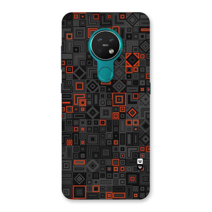 Orange Shapes Abstract Back Case for Nokia 7.2