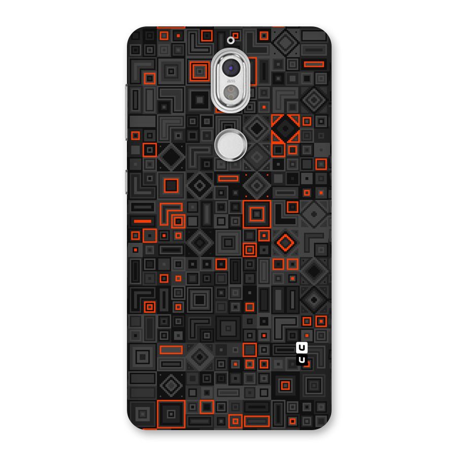 Orange Shapes Abstract Back Case for Nokia 7