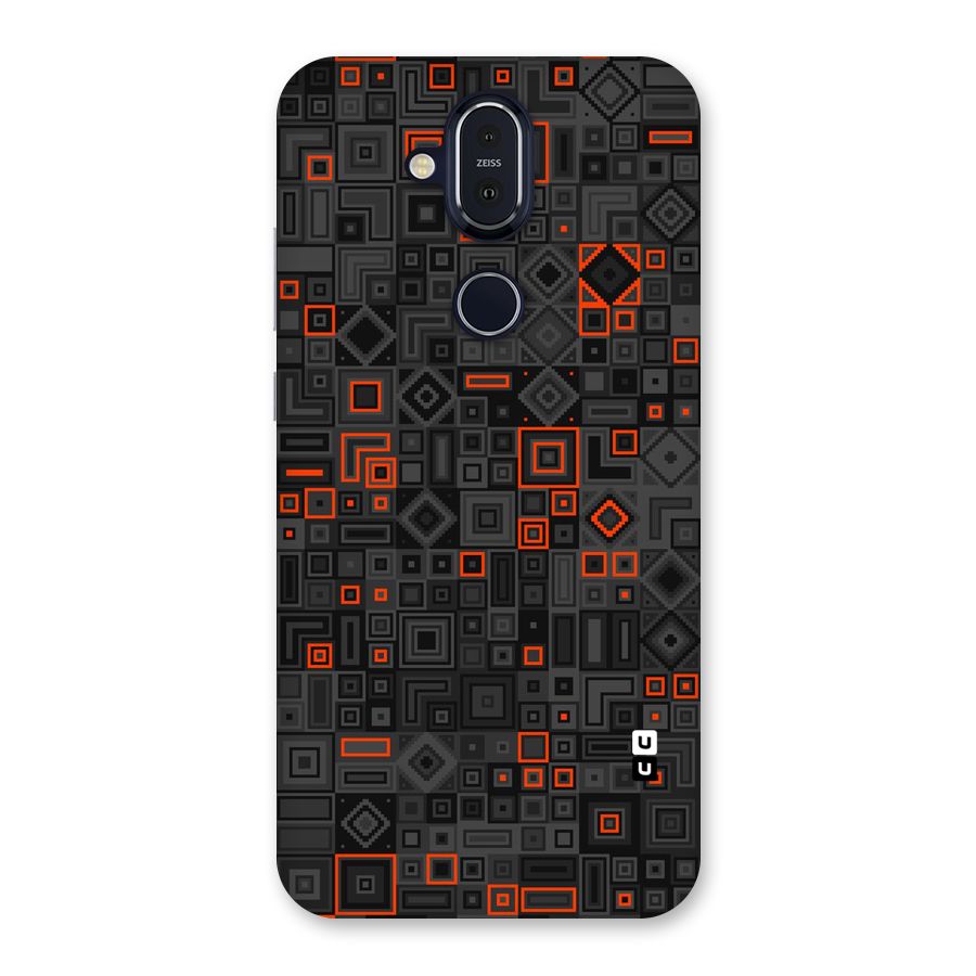 Orange Shapes Abstract Back Case for Nokia 8.1