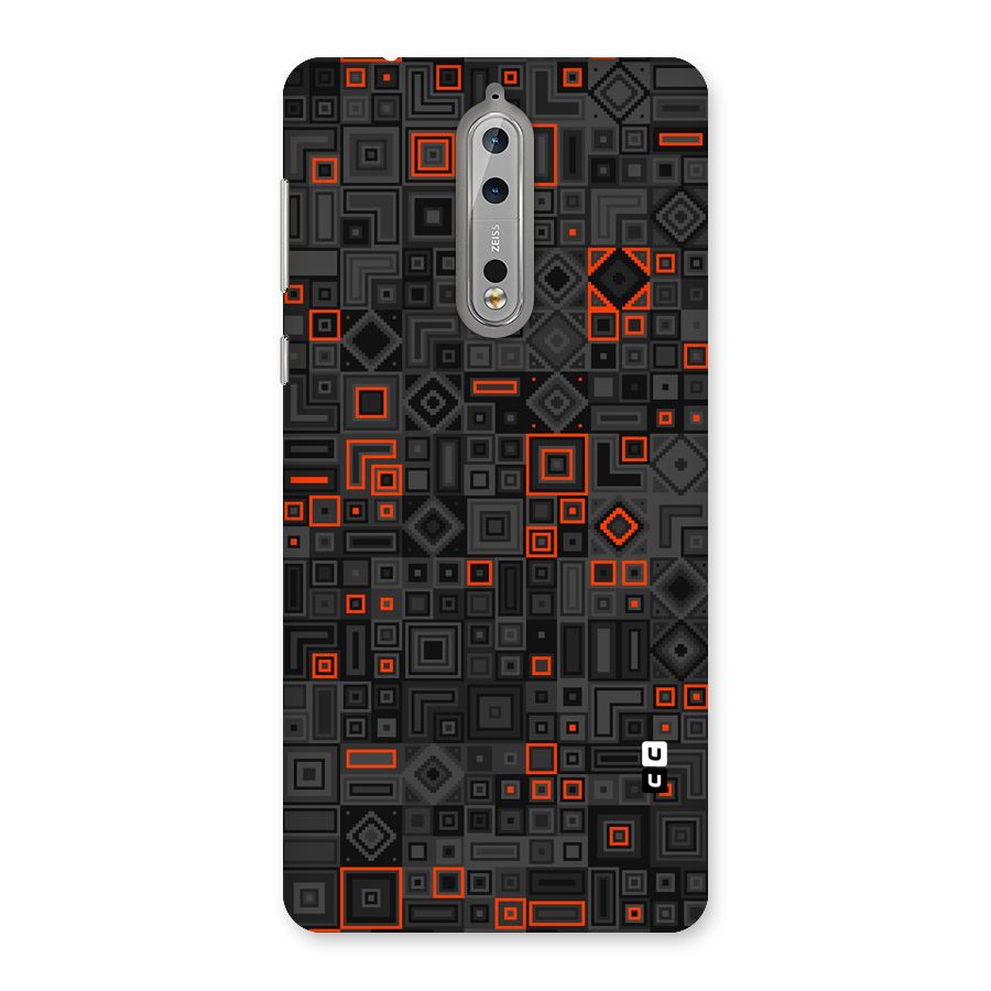 Orange Shapes Abstract Back Case for Nokia 8