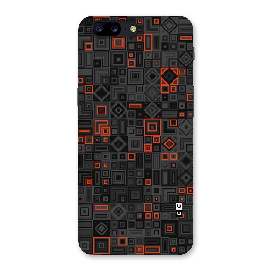 Orange Shapes Abstract Back Case for OnePlus 5