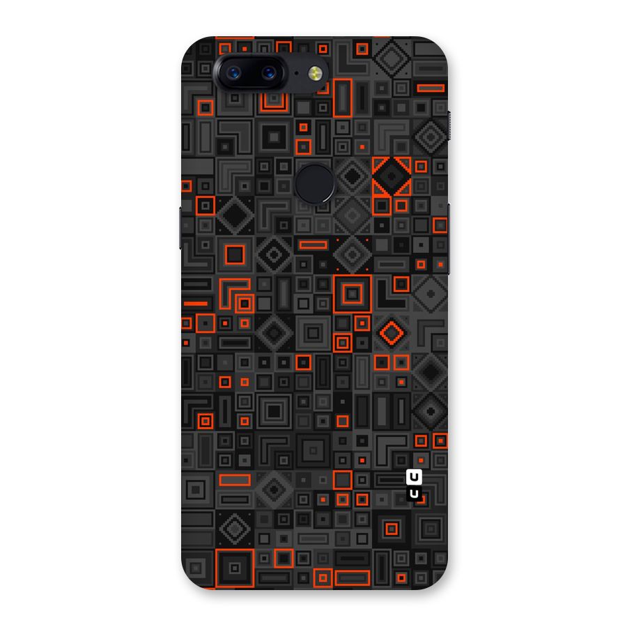 Orange Shapes Abstract Back Case for OnePlus 5T
