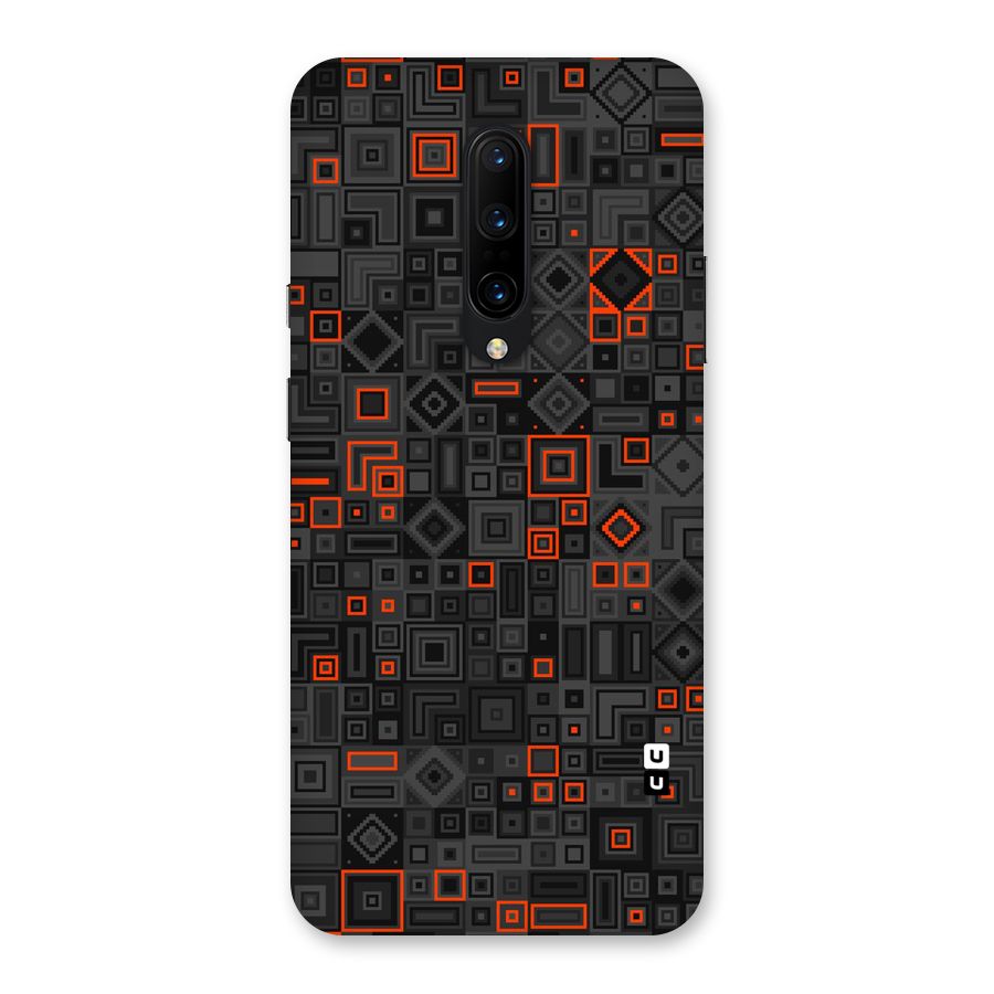 Orange Shapes Abstract Back Case for OnePlus 7 Pro