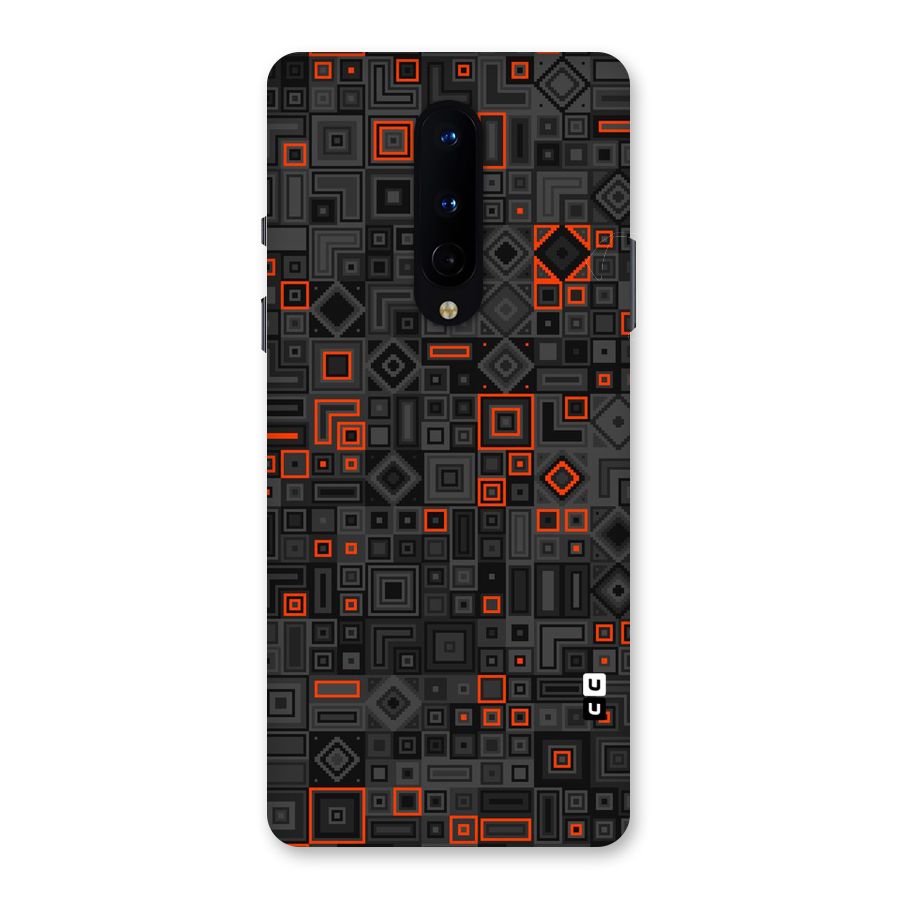 Orange Shapes Abstract Back Case for OnePlus 8