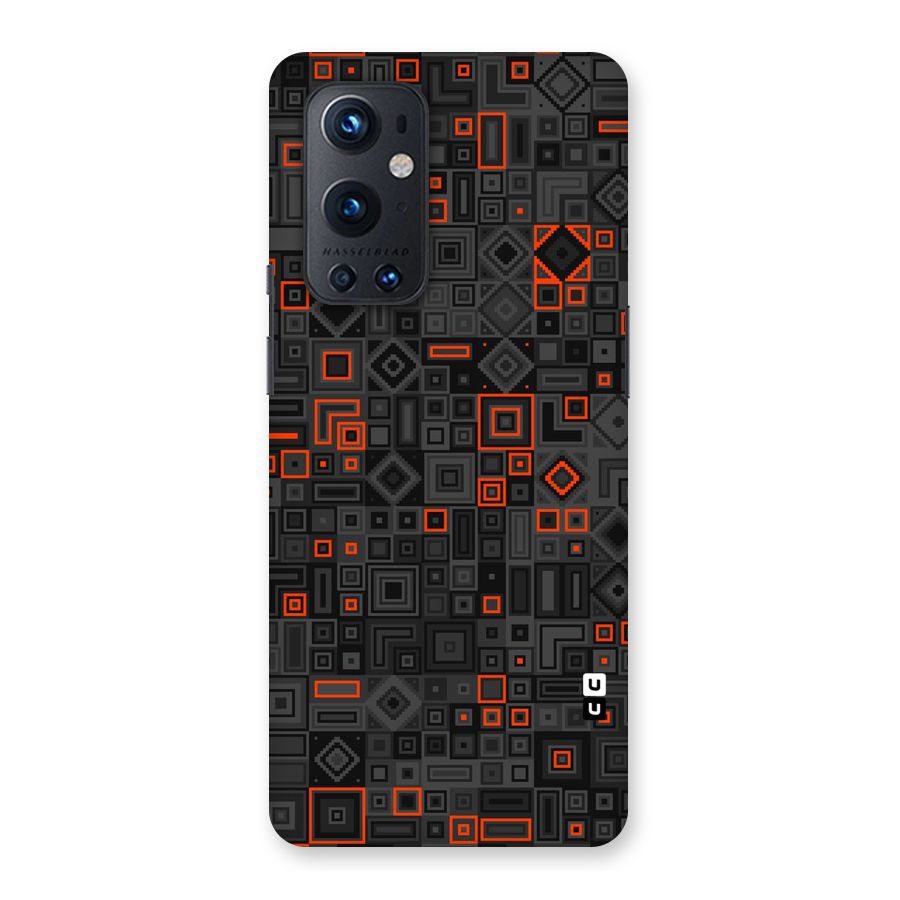 Orange Shapes Abstract Back Case for OnePlus 9 Pro