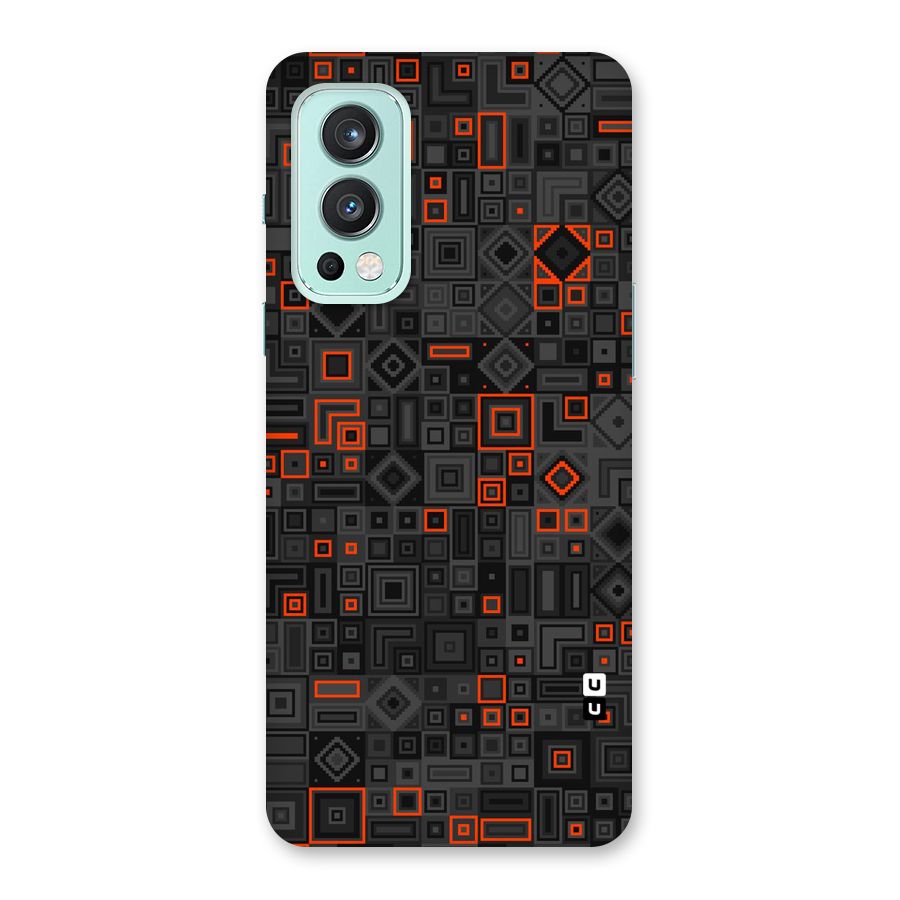 Orange Shapes Abstract Back Case for OnePlus Nord 2 5G