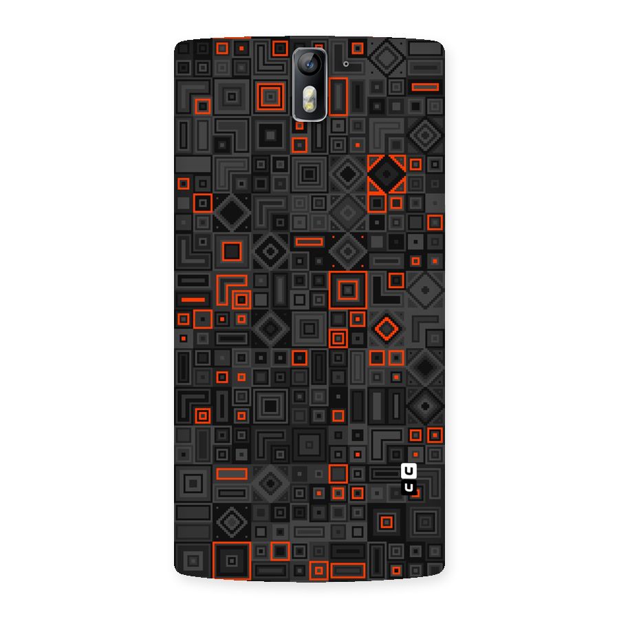 Orange Shapes Abstract Back Case for One Plus One