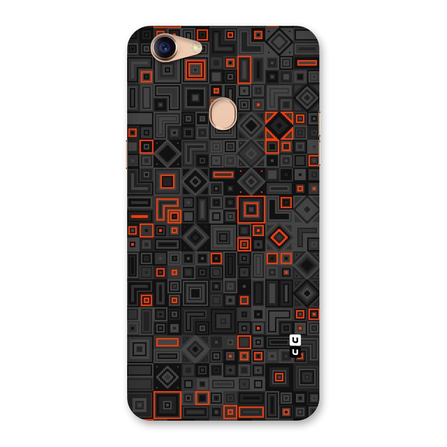 Orange Shapes Abstract Back Case for Oppo F5 Youth
