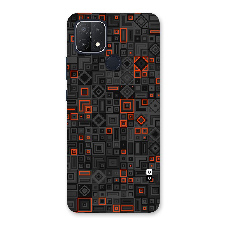 Orange Shapes Abstract Back Case for Oppo A15s