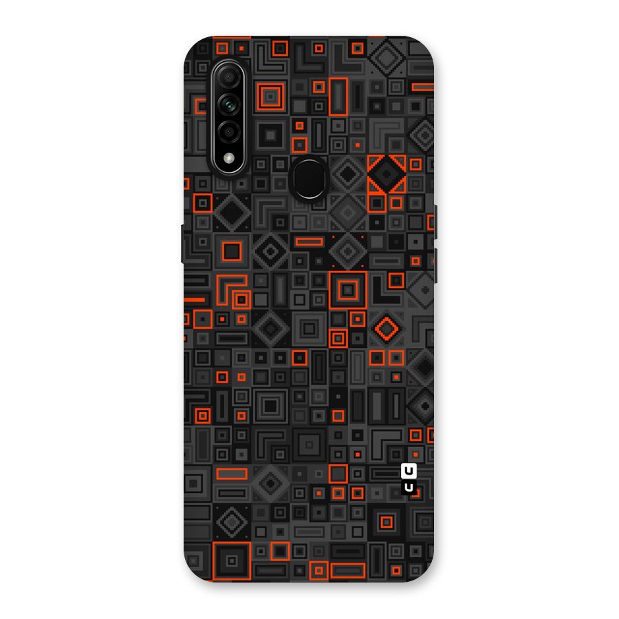 Orange Shapes Abstract Back Case for Oppo A31