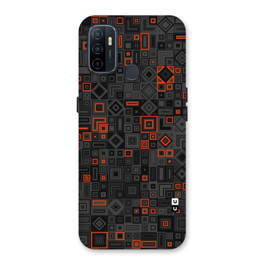Orange Shapes Abstract Back Case for Oppo A32
