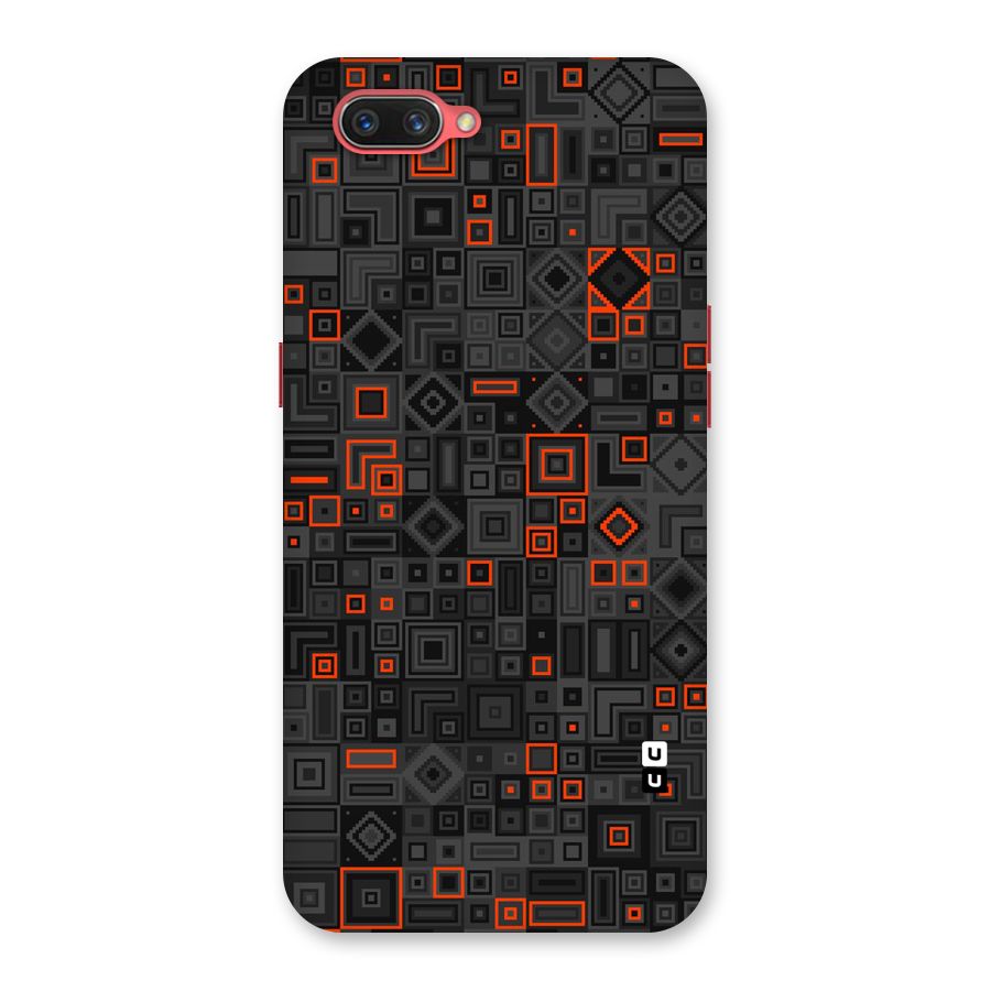 Orange Shapes Abstract Back Case for Oppo A3s