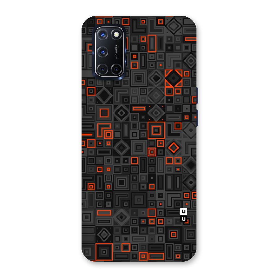 Orange Shapes Abstract Back Case for Oppo A52