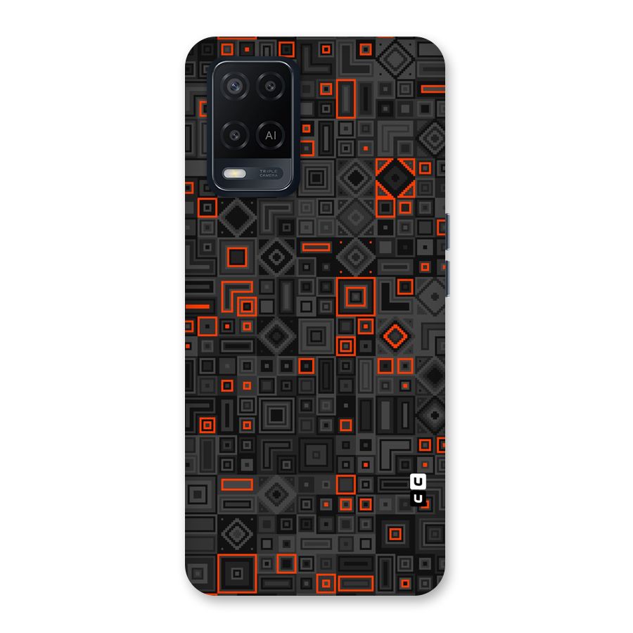 Orange Shapes Abstract Back Case for Oppo A54