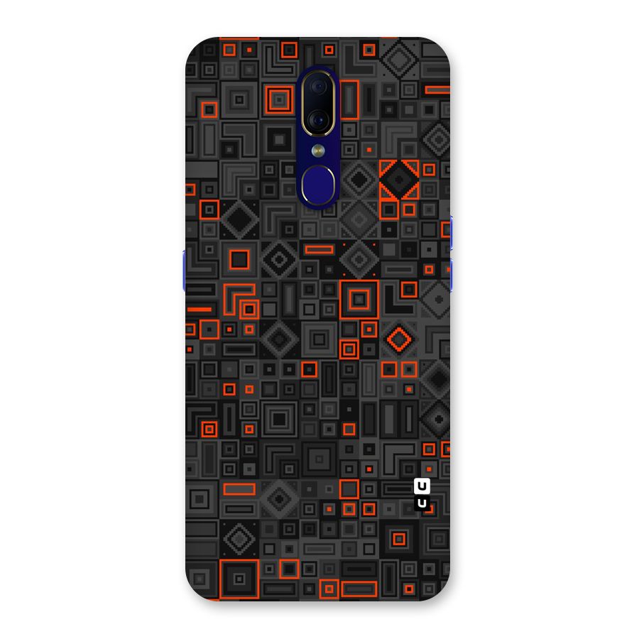 Orange Shapes Abstract Back Case for Oppo F11