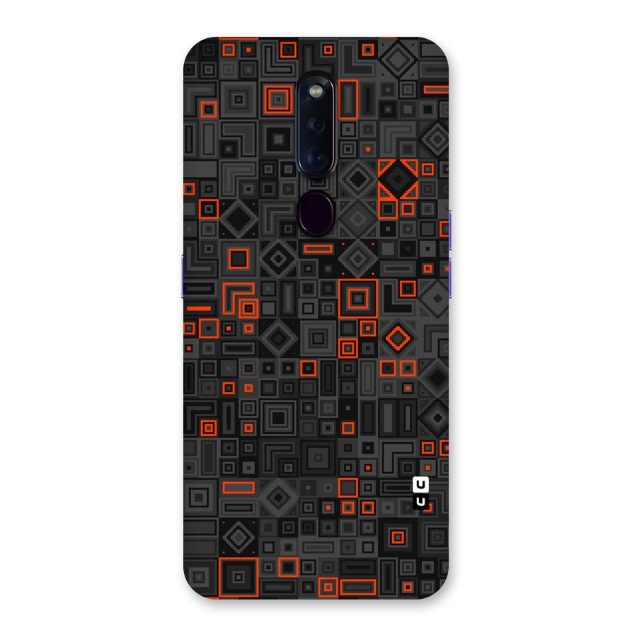 Orange Shapes Abstract Back Case for Oppo F11 Pro