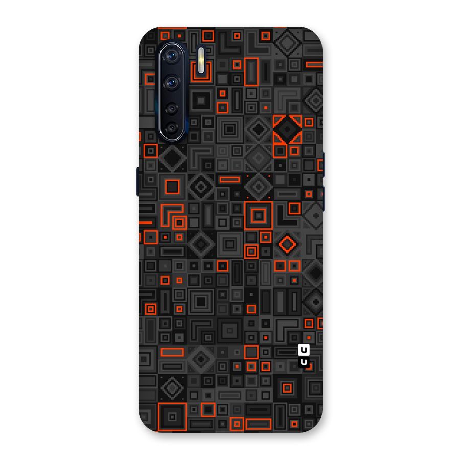 Orange Shapes Abstract Back Case for Oppo F15